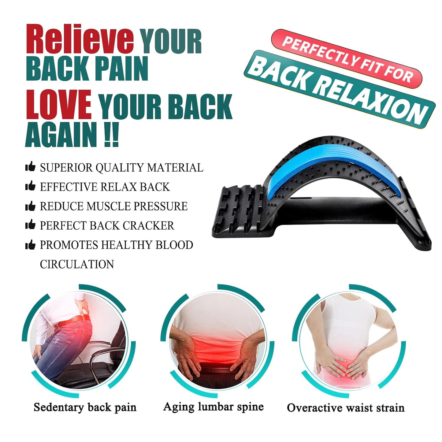 Multi-Level Back Stretcher Posture Corrector Device